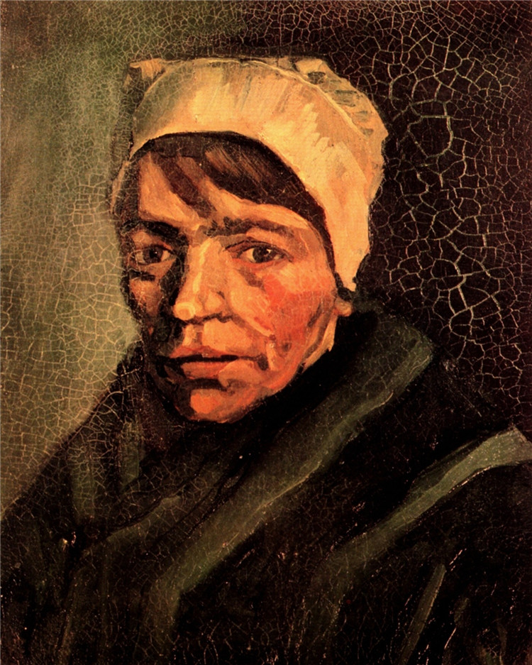 Head Of A Peasant Woman With White Cap 1885